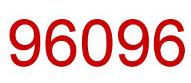 Number 96096 red image