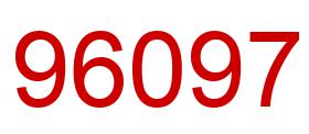 Number 96097 red image