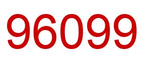Number 96099 red image