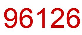 Número 96126 imagen rojo