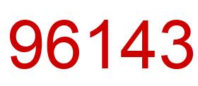 Número 96143 imagen rojo