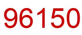 Número 96150 imagen rojo