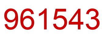 Number 961543 red image