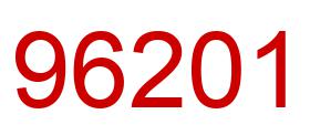 Number 96201 red image