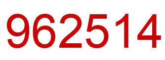 Number 962514 red image