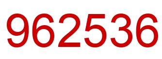 Número 962536 imagen rojo