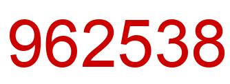Número 962538 imagen rojo