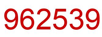 Número 962539 imagen rojo