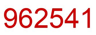 Número 962541 imagen rojo