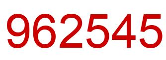 Número 962545 imagen rojo