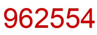 Número 962554 imagen rojo