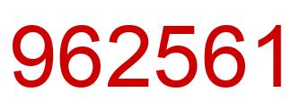 Number 962561 red image