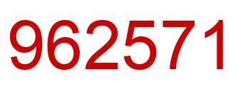 Number 962571 red image