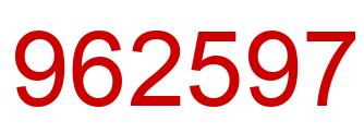 Number 962597 red image