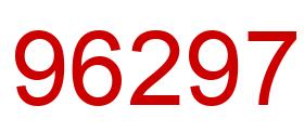 Número 96297 imagen rojo
