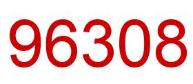 Number 96308 red image