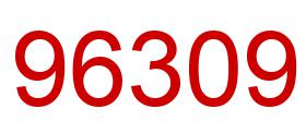Number 96309 red image