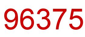 Número 96375 imagen rojo