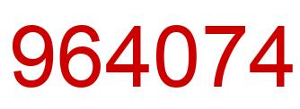 Number 964074 red image