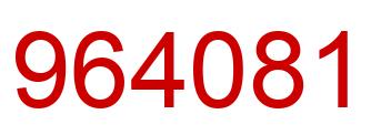 Número 964081 imagen rojo
