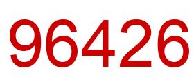 Número 96426 imagen rojo