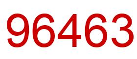 Number 96463 red image
