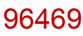 Number 96469 red image