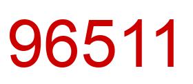 Number 96511 red image