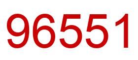 Number 96551 red image