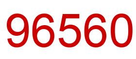 Number 96560 red image
