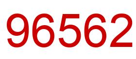 Number 96562 red image