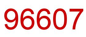 Number 96607 red image
