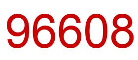 Number 96608 red image