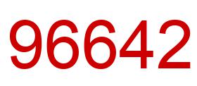 Number 96642 red image
