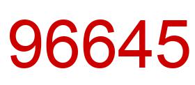 Number 96645 red image