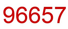 Number 96657 red image