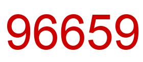 Number 96659 red image