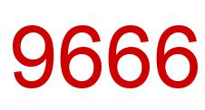 Number 9666 red image