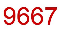 Number 9667 red image