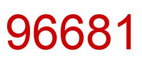 Number 96681 red image