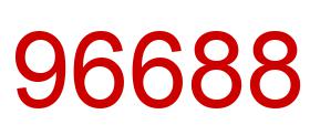 Number 96688 red image