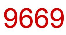 Number 9669 red image