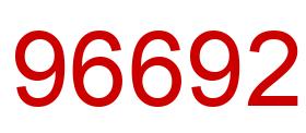 Number 96692 red image