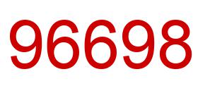Number 96698 red image