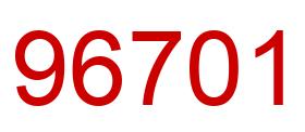 Número 96701 imagen rojo