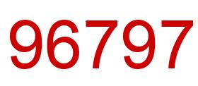 Number 96797 red image