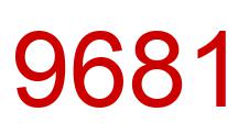 Number 9681 red image