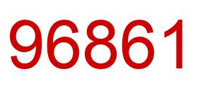 Number 96861 red image