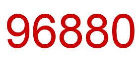 Number 96880 red image