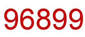 Número 96899 imagen rojo